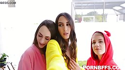 Dani Damzel, Dakota Burns and Natalia Nix ended up getting fucked during a private party