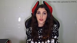 Italian brunette pornstar is often having live chats with her fans and doing naughty stuff for them