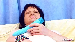 Insatiable granny seduced a younger guy and got fucked in a doggy- style position, until she came