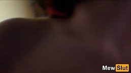 Spanish chick in black panties is about to suck and ride a rock hard dick