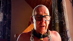 Mistress April is a Dominatrix who gets very excited while torturing her elderly sub with sex toys