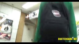 Many Asian ladies were peeing in a public toilet, not knowing about a hidden camera