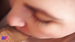Experienced, amateur babe likes to wrap her sensual lips around a stiff dick and suck it