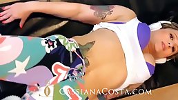 Instead of doing her workout routine, big titted girl is having sex with her personal trainer