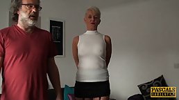 Tattooed UK blonde, Amy is about to get fucked in a doggy- style position, by Pascal White