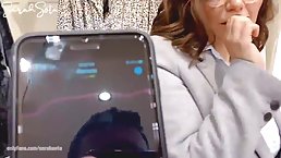 Sarah Sota is sucking dick like a whore, although she looks like an ordinary housewife