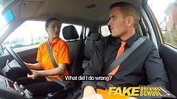 Victoria May is a sweet brunette who cheats on her boyfriend even during a driving class