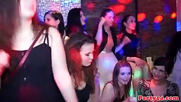 Euro girls are having group sex during a private party, in a local night club