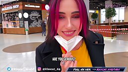 Chick with dirty mind is sucking dick and getting fucked in a public place, for the excitement