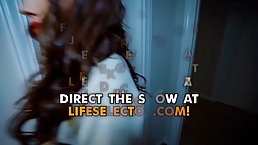 Charming chick in erotic lingerie is sucking dick in a POV style, before getting fucked hard