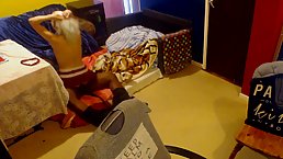Black guy is fucking a petite blonde slut, while her boyfriend is out of town