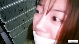 Kinky, Asian girl gets extremely horny when she gets tied up and even more while blindfolded