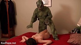 Insatiable college girl is having sex with a masked man and screaming from pleasure while cumming