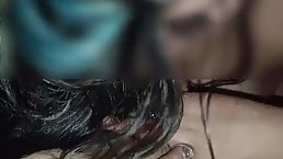 Latin mature is wearing a mask while sucking a rock hard cock like a pro
