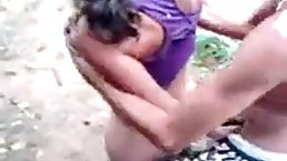 Latin woman is about to have casual sex in the nature, until she gets completely satisfied