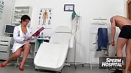 Big titted mature, Greta is working as a doctor and often playing with rock hard cocks