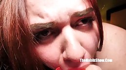 Chubby, amateur slut, Mandi is sucking dick like a real pro before having sex with Macana Man