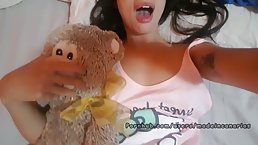 Amateur brunette is too horny to hold back from cheating on her boyfriend, until she cums