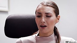 Slutty secretary is cheating on her husband while at work, because it feels so exciting