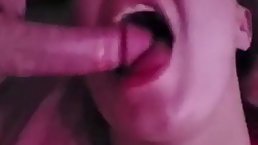 Charming chick is eagerly sucking her step- brother's cock and enjoying while he is eating her up