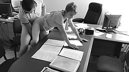 Horny woman had sex with her boss, while at work and enjoyed it a lot