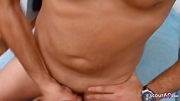 Slutty Latin brunette with small tits is secretly having sex with her step- father and enjoying it