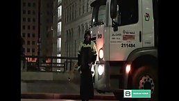 Horny brunette might have sex with a stranger, in a public place, until she cums