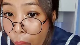 Ravishing Filipina, Mia Mendoza is sucking cock in a POV style, in front of the camera