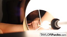 Taylor Vixen is playing with her tits and pussy in front of the camera, just for fun
