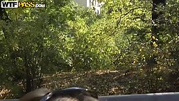 Great looking girl is sucking and riding a horny stranger's dick, like a real pro