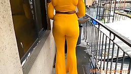 Ebony lady took off her tights and got down and dirty with a married neighbor