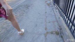 Adria Rae is super cute brunette slut who likes to fuck outdoor in the mooving trunck