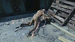 Horny monster is fucking an insatiable, human female to make her moan from pleasure, until she cums