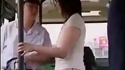 Japanese woman likes to be molested in the public transport, because it excites her a lot