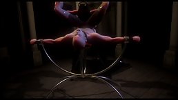 Busty chick with black hair is wearing latex lingerie while riding a rock hard dick