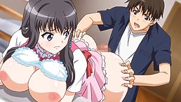 Cartoon brunette with big milk jugs despertely needs a good fuck and an intense orgasm