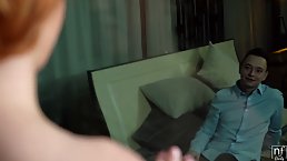 Red haired beauty with big boobs, Kiara Lord is getting her daily dose of fuck