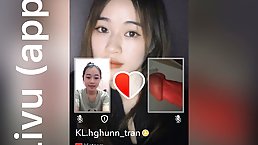 Horny guy is showing his rock hard dick to various ladies, duringa video chat