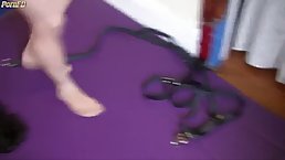 Kinky girls like to turn casual wrestling into a bondage session, becaue it feels so good