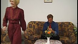 Mature, German blonde with small tits is cheating on her husband and eating loads of fresh cum