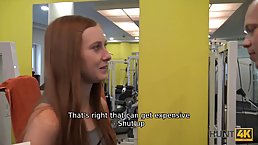 Slutty girl went to the gym and ended up having sex with a random guy