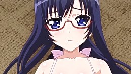 Cartoon brunette with glasses is screaming from pleasure while getting fucked harder than ever