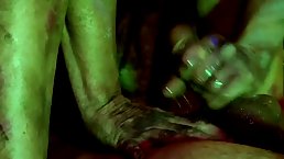 Kinky blonde likes to get licked and forced to cum while tied up very tight