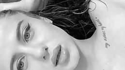 Busty brunette likes to play with a dildo every time she is alone at home