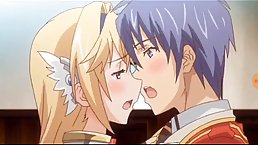 Busty cartoon blonde is moaning while having casual sex with a guy she likes a lot