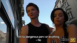 Lovely, Ebony babe went home with a handsome, white guy to get fingered and fucked