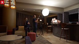 Spencer Bradley is posing almost nude in front of the camera and even teasing a bit