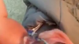Busty woman got blindfolded, so she wouldn't know whose dick she will be sucking, soon