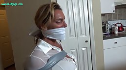 Mikayla is a naughty blonde lady ho gets horny every time she gets tied up