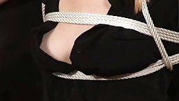 Hot girl got tied up by her lesbian friend and couldn't stop moaning from excitement